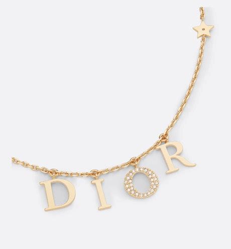 dior letter necklace gold|Dior evolution necklace.